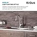 Kraus KPF-1674SFS Merlin Dual Function Pull, Faucets for Kitchen Sinks, Single-Handle, 16 Inch, Modern Spot Free Stainless Steel