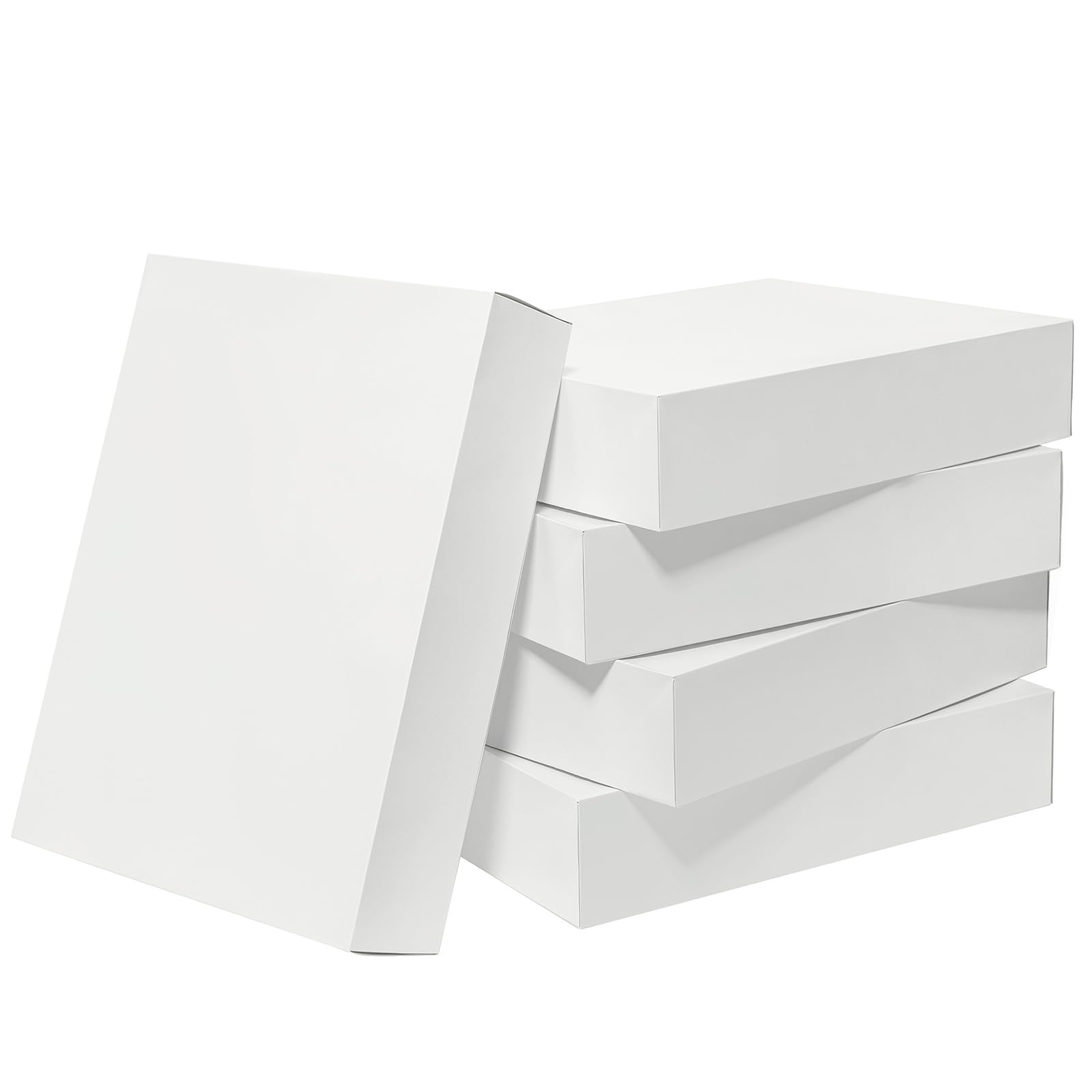 Mefleet Lot de 10 grandes boîtes cadeaux très profondes de 48,3 x 35,6 x 10,2 cm avec couvercles, boîtes pour chemises, vêtements, peignoirs, pulls pour cadeaux de Noël, vacances, emballage cadeau