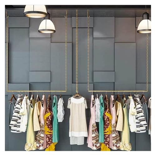 Support à vêtements réglable au plafond pour dressing moderne et salon de mariage - 4