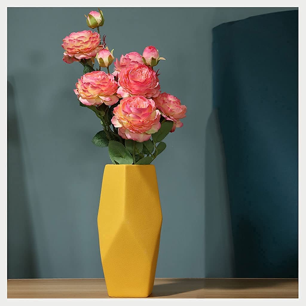 XDLEDMKIZ Artificial Flowers Artificial Flower Rose Flower Table Decoration Silk Flower Fake Flower Living Room Home Furnishing Flower Simulation Flower Bouquet Wedding Decora