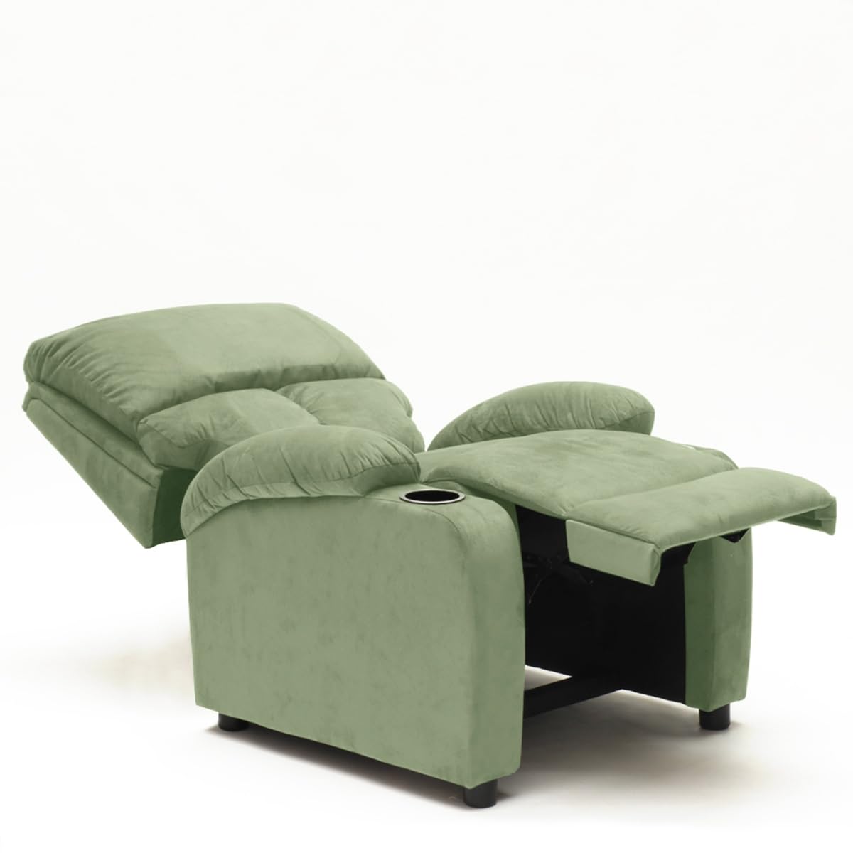 Produce Shop Poltrona Relax reclinabile poggiapiedi portaoggetti Laura Light - Verde
