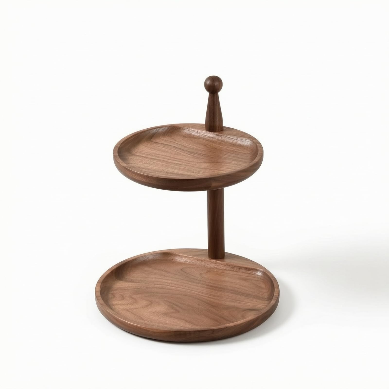 Organizzatore Girevole in Legno Compatto Portaoggetti a più Livelli Ordinato Svuotatasche in Legno per Ingresso, style to 4