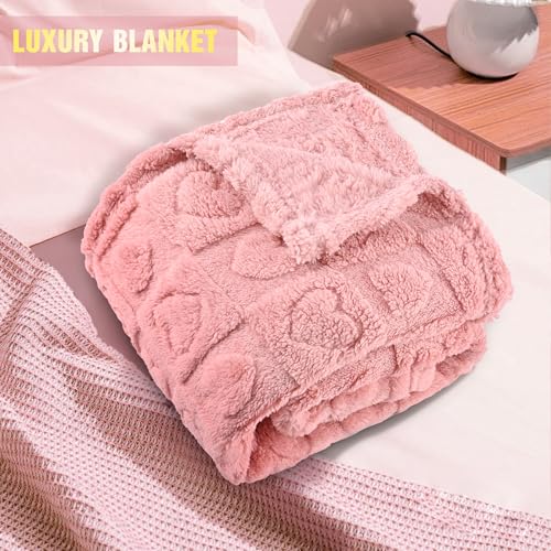 Birthday Gifts for Women Pink Relaxing Spa Gift Baskets Self Care Gift Get Well Soon Gifts Set, Mothers Day Gifts for Mom, w/ Luxury Blanket INSPEAUTY - Image 4