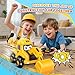 Toddler Toys Remote Control Car with Flashing Light Wheels & USB Rechargeable Construction Toys Excavator Truck for Toddlers Aged 2 3 4 5 6,Easter Basket Stuffers Gifts for Toddler Boys Girls