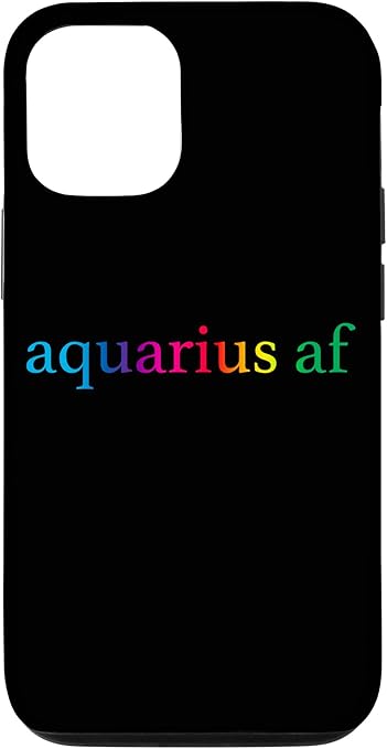 iPhone 12/12 Pro Aquarius AF Gay Rainbow Gradient LGBTQ Pride Zodiac Sign Case