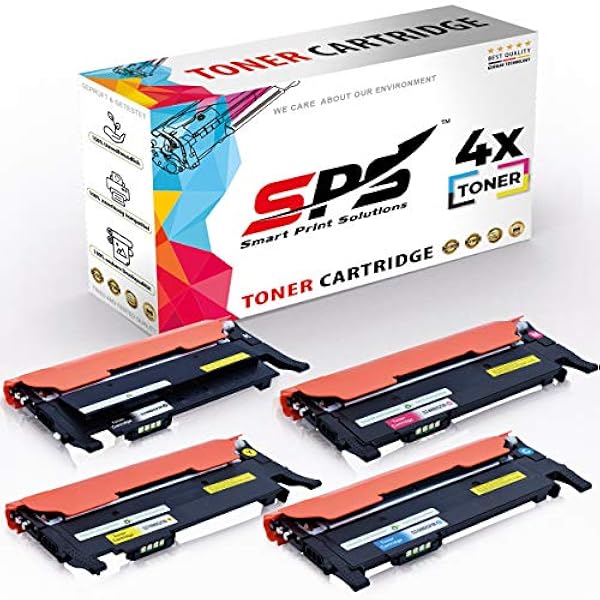 Smart Print Solutions Compatibel K406 C406 Y406 M406 CLT-K406S CLT-C406S CLT-Y406S CLT-M406S tonercartridges als vervanging voor Samsung CLP-365 printer tonercartridges zwart, cyaan, geel en magenta