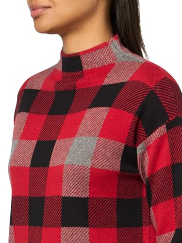 Image of Jones New York Women's Mock Neck Long Sleeve Jacquard Sweater