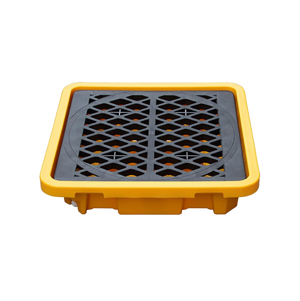 Plateforme modulaire anti-fuites en polyéthylène avec drain et caillebotis amovible