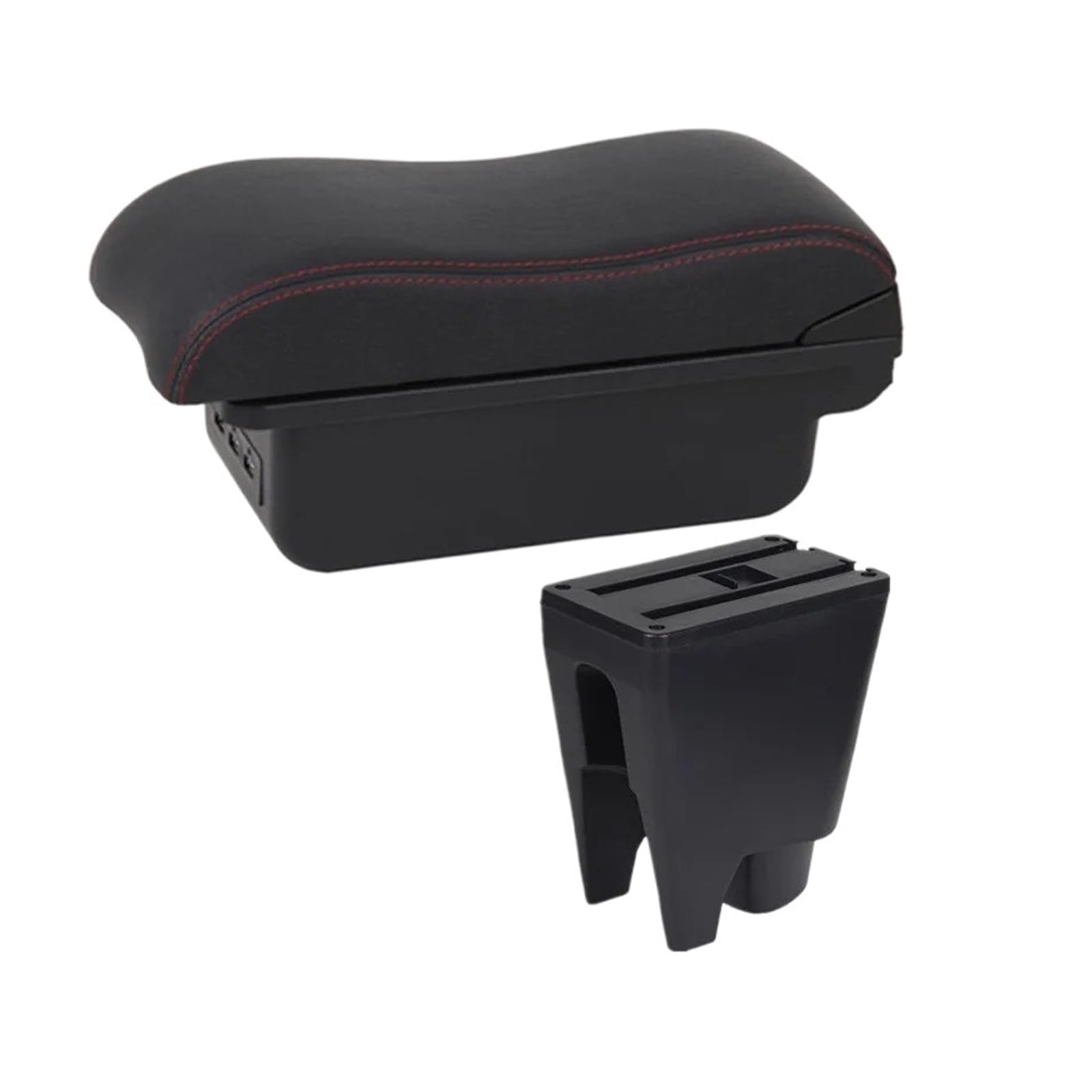 Umdjju B1 Red Line 3Usb For Peugeot 107 Armrest Box Store Dedicated Retrofit Parts Car Accessories ﻿ Car Centre Console Armrest Box(B1 Red Line 3Usb)