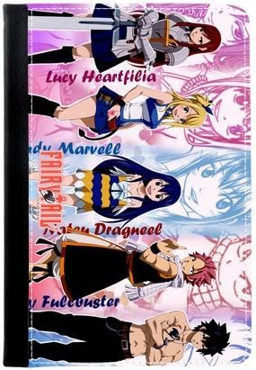 Custom Case Fairy Tail Cartoon Design High Fabric Cloth and Leather Cover Tablet Case with Strap Case for iPad mini and Retina iPad mini 2