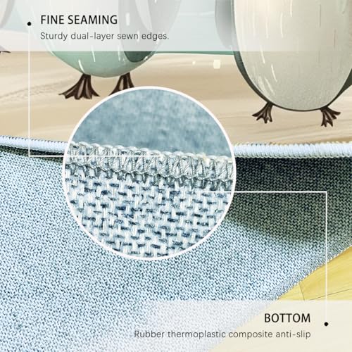 Petite moquette ronde Penguin 60cm pour entrée et buanderie