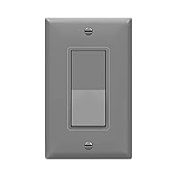 Vista 7 de ENERLITES Elite Series - Interruptor basculante decorativo sin tornillos, 3 vías o unipolar, 3 cables, tornillo de conexión a tierra, grado