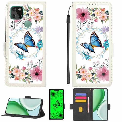 Kinetijy Case Compatible for Zuum Desbloqueado Stellar P3 Phone Case Flip Cover [with Tempered Glass Screen Protector][RFID Blocking][Luminous Effect] LPT-LHD