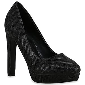stiefelparadies Damen High Heels Plateau Pumps Lack Party Velours Metallic Blockabsatz Schuhe 128885 Schwarz Glitzer 38 Flandell stiefelparadies Damen High Heels Plateau Pumps Lack Party Velours Metallic Blockabsatz Schuhe 128885 Schwarz Glitzer 38 Flandell