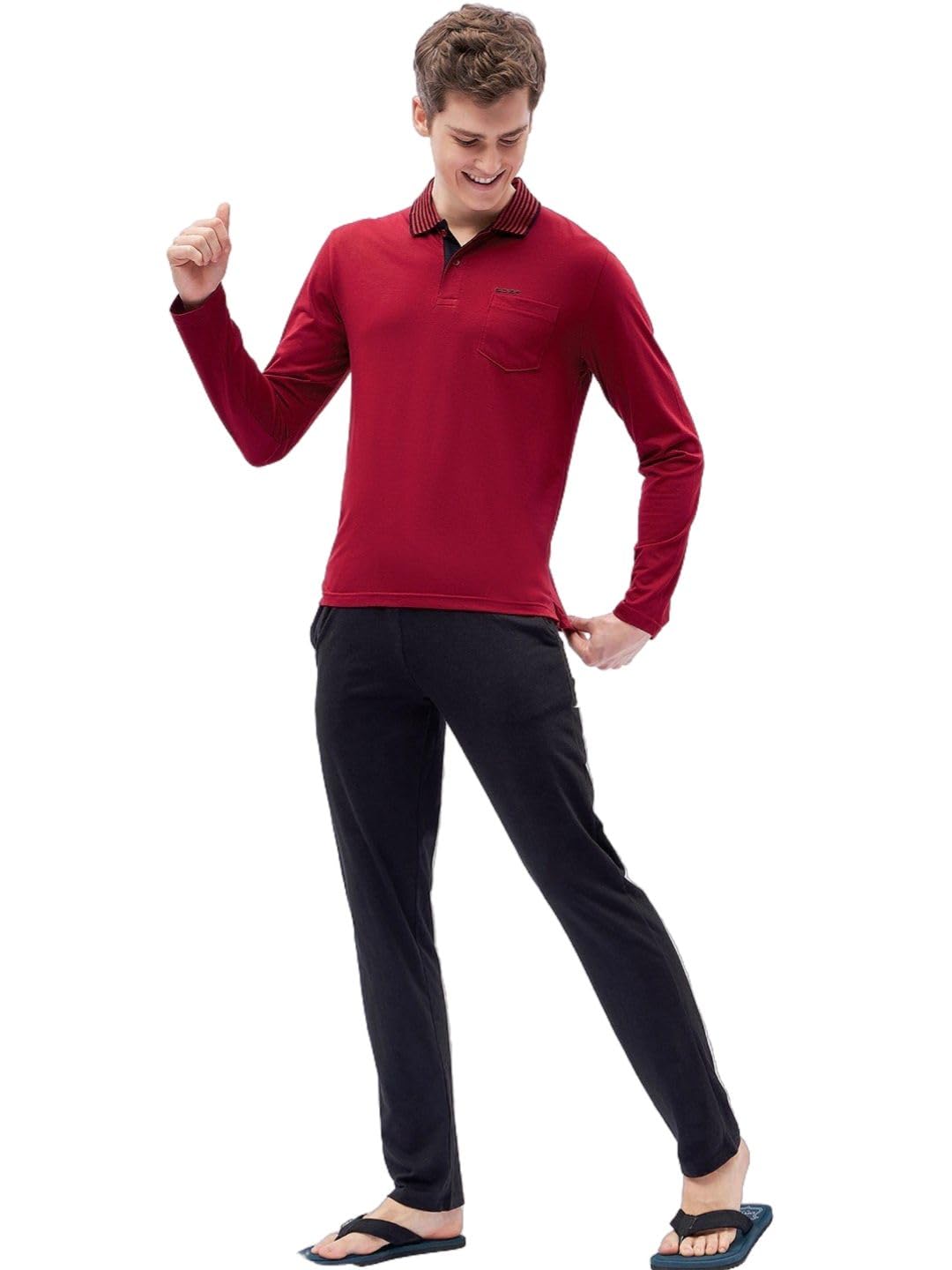 sweet dreams Men Solid Pyjama Set-picture-24