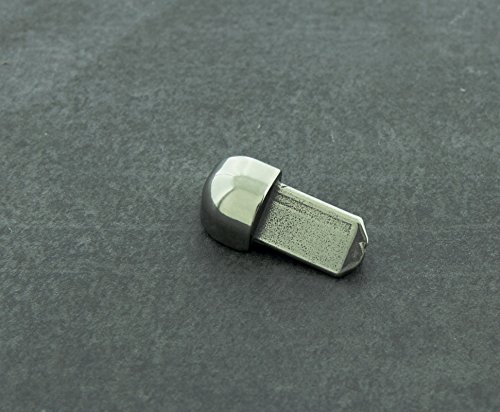 Preisvergleich Produktbild Außenecke für Fliesenschiene, Fliesenprofil, Rundkantenprofil, Edelstahl (V2A) glänzend, 11 mm Höhe