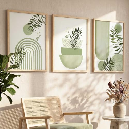 Image of kotart Elegant Painting Boho Wall Art Home Decoration Paintings With Frame For Living Room Bed Room Hotel Wall Decor Digital Reprint Set of 3