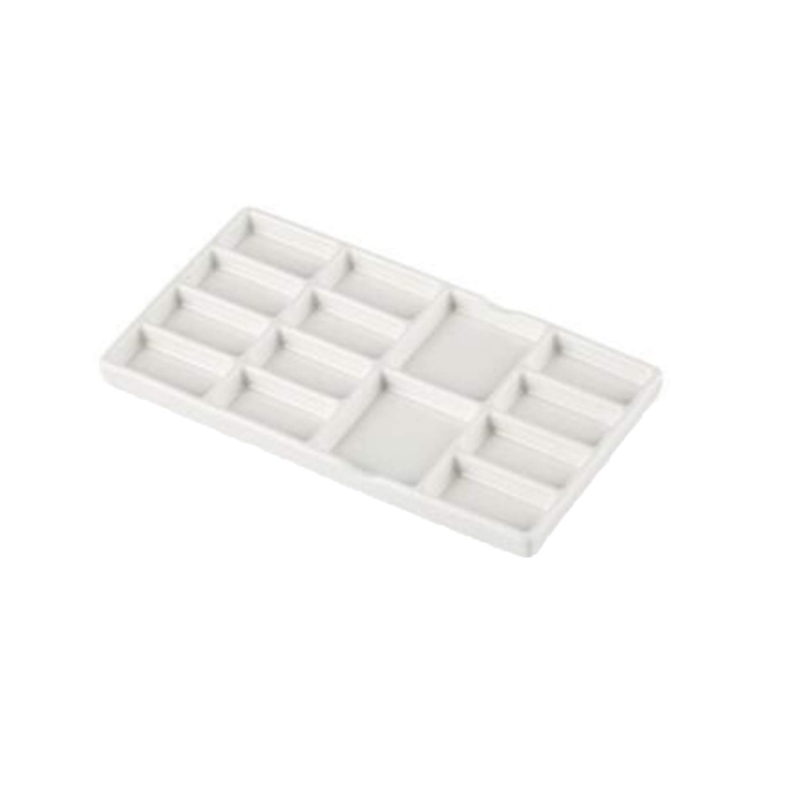 Paint Palette, Ceramic Flat Paint Mix Palette Multi-Grid White Watercolor
