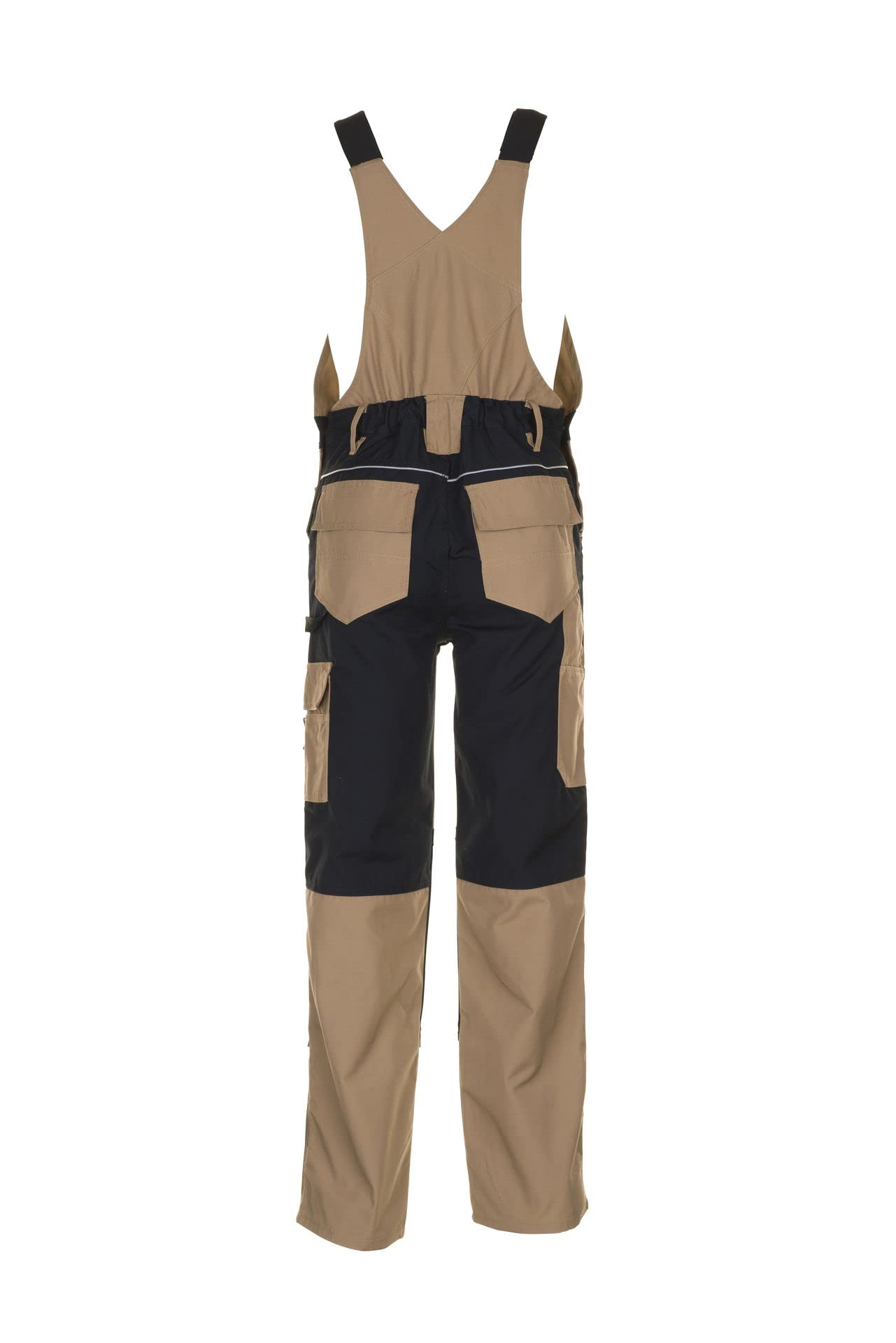 Planam 2524028 Plaline Latzhose, Sand/Schwarz, Größe 28
