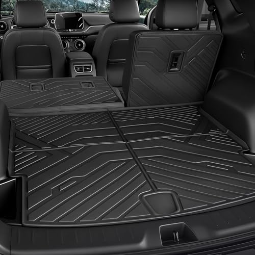 Image of Floor Mats for Chevy Blazer Gas 2019-2026, All Weather Floor Mats Trunk Cargo Liner with Backrest Protectors and Door Sill Guards Accessories, Full Coverage Set (Not fit EV Models)