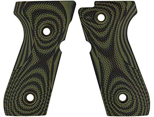 LOK Grips Beretta 92 Thin Full Checkered G10 Grips OD Green/Black