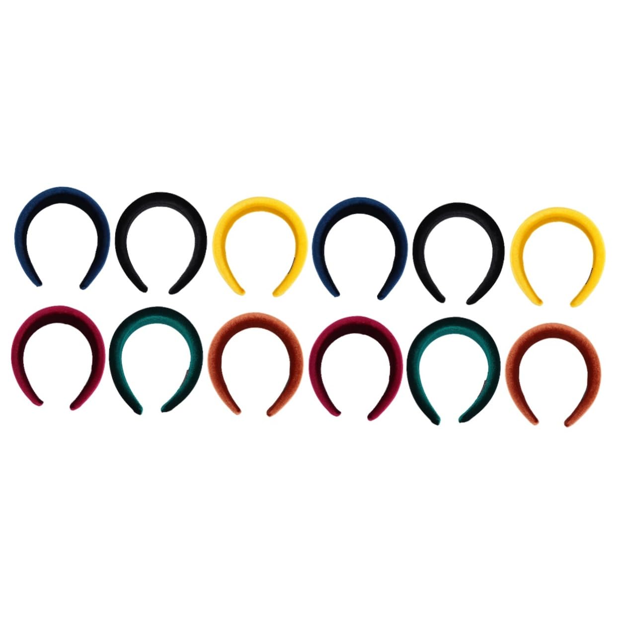 FRCOLOR 2 Juegos de Diademas Acolchadas de Terciopelo para Mujer Banda Ancha para El Cabello Accesorios para El Cabello Abultados Diadema de Moda 6 Piezas