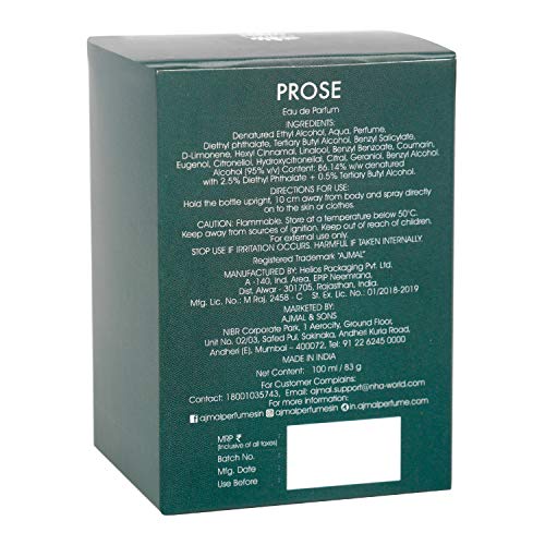 Ajmal Prose Eau De Perfume Fougere Perfume, 100 ml - Image 6