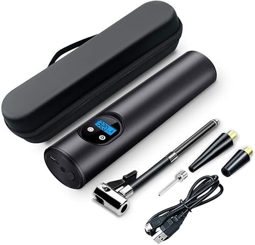 Mini inflador de neumáticos recargable con 6 luces LED brillantes y de larga duración, compresor de aire inalámbrico portátil para automóviles,