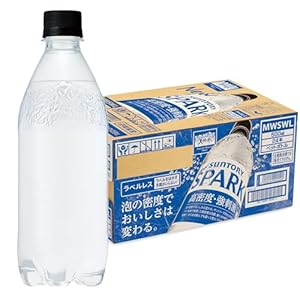 サントリー 炭酸水 天然水 SPARKLING スパークリング ラベルレス 500ml×24本 1,480円（61.7円/本）！プライム会員送料無料！