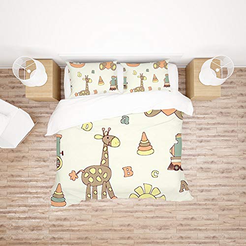 Housse de couette Pastel Long Twin avec 2 taies d'oreiller en polyester