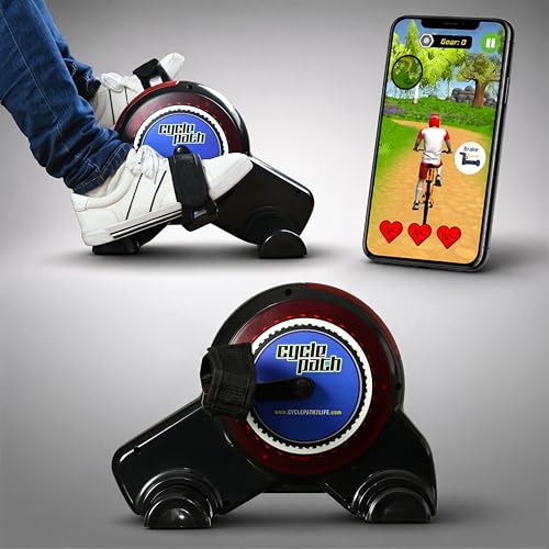 Image of Interactive Stationary Exercise Bike for Kids & Adults - Motion Powered Fitness Device with 6 Games, Bluetooth App, Adjustable Resistance, USB Charging, Family Cardio Trainer