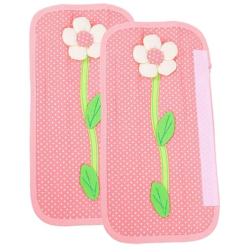SEWACC 2 piezas Cubiertas para Manijas de Puerta de Frigorífico Protectores Antielectrostáticos Frío Accesorios Decorativos para Electrodomésticos de Cocina Color Rosa