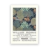 Bilder,Poster,Gemälde,William Morris Leinwanddruck Das Ausstellungsplakat des Victoria and Albert Museum Plakat Im Londoner Jugendstil Wanddekoration, Poster Art Deco,Wanddeko - 50X70Cm