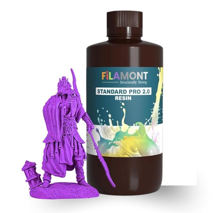 FiLAMONT Standard Pro 2.0 3D Printer Resin – Purple, 1kg | High Precision, Durable UV-Curing Photopolymer for SLA, DLP, LCD 405nm Printers | Ideal for Prototyping & Engineering Models-picture-23