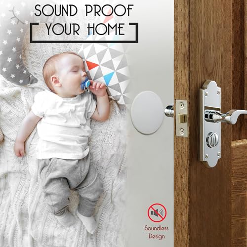 Image of ProStoppr Door Stoppers - X Large 5 inch (3 Pack) - Strong Adhesive Backing | Quiet & Shock Absorbing Silicone Door Stoppers for Walls - Door Knob Wall Protector - Door Stop Bumper - Prevent Wall Damage