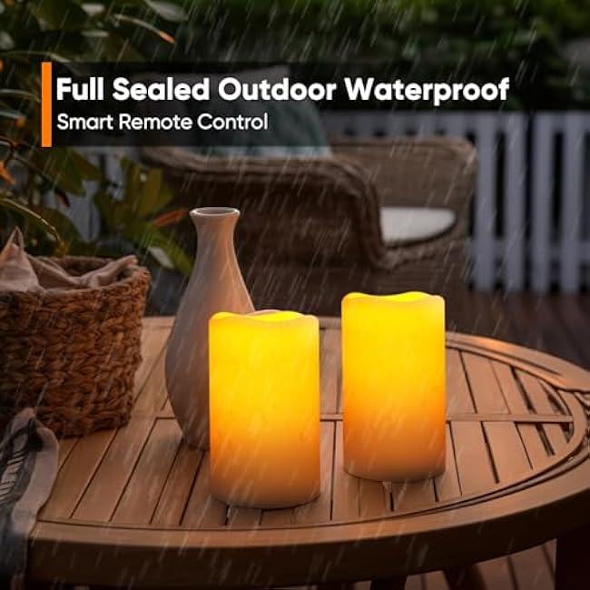 Homemory 1 Pack Flameless Candles, Electric Fake Candles