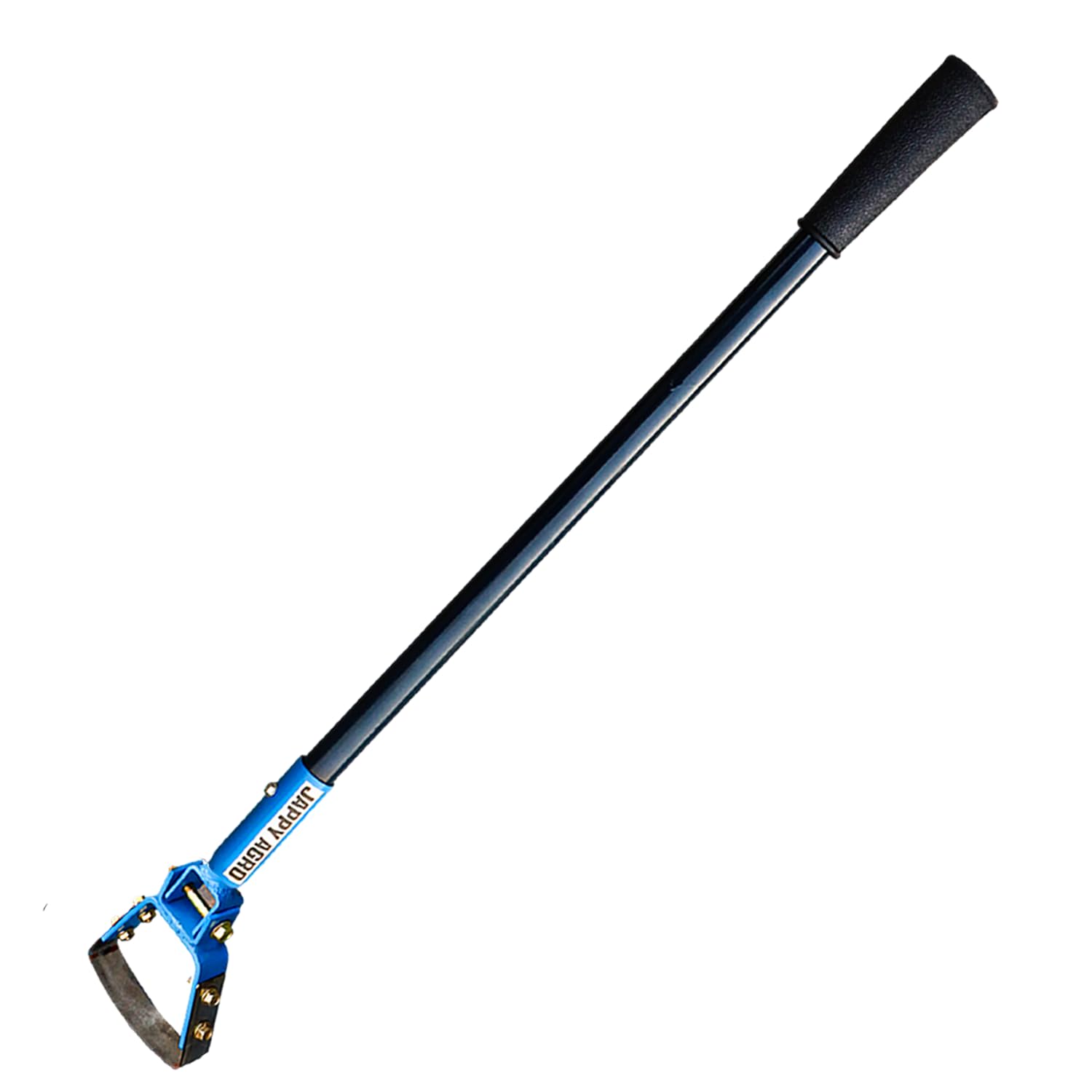 Mini Hand Weeder with 4 Foot Handle, Manual Weeder for Agriculture, Horticulture, Gardening, Weed Cutting and Removing Tool, (3 Inch Blade Size, Blue Color, Heavy Duty, One Piece).