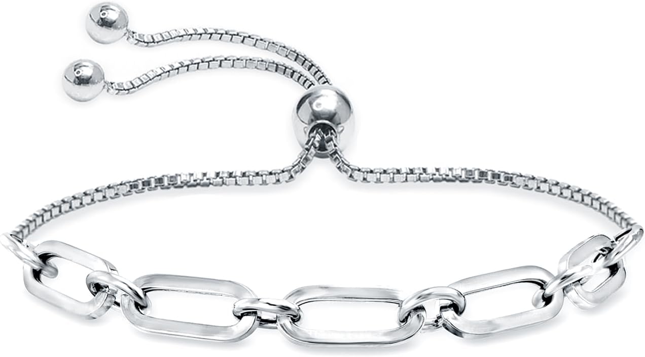 Charmsy 925 Sterling Silver Sliding Bolo Bracelet for Women | Women's Italian Handmade Adjustable Bolo Bead Ball Slider Bracelet