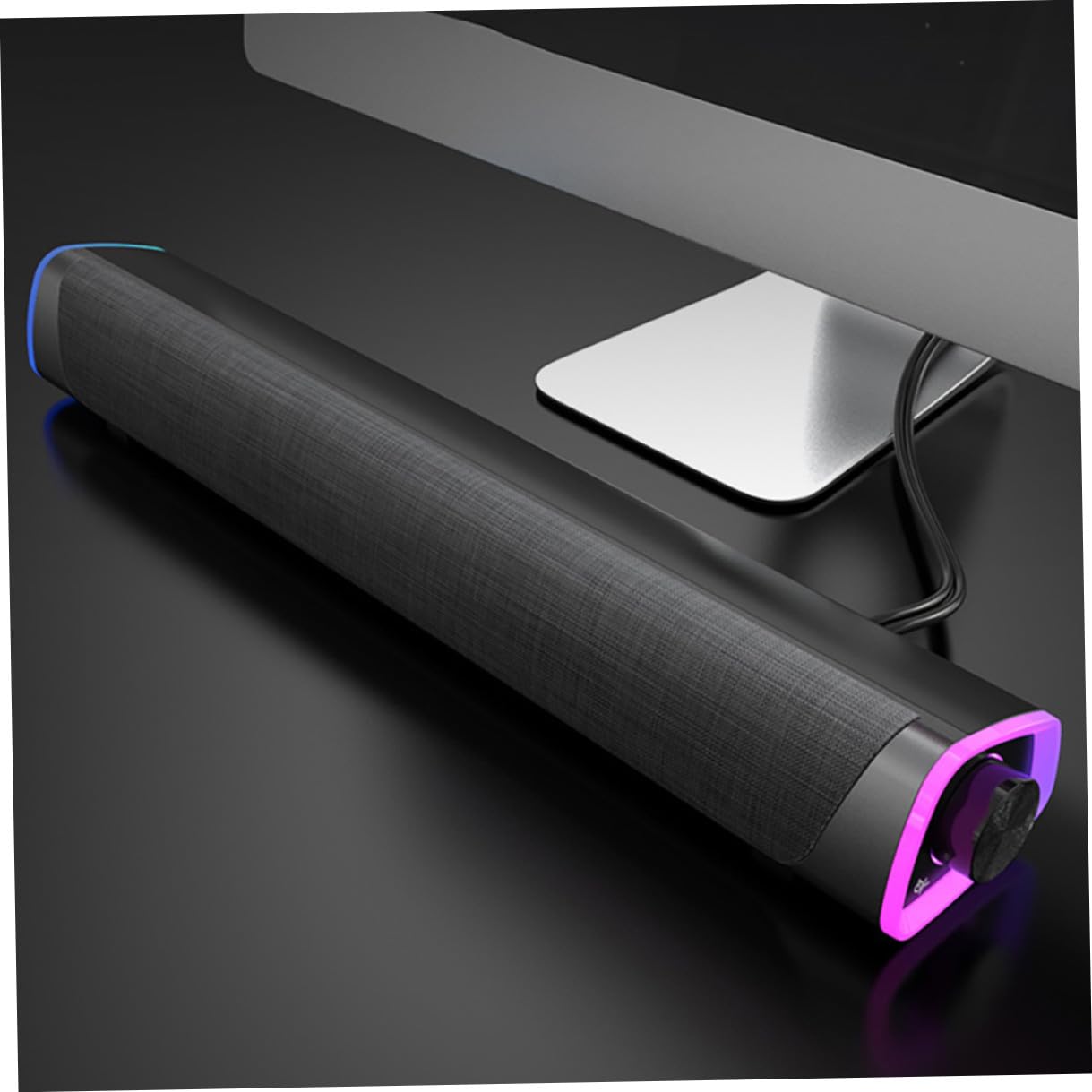 VILLCASE Soundbar Cablato, Stereo Speaker a Doppio Altoparlante, 2 Altoparlanti, 6w, Tessuto, Nero, per Computer e Tablet, per Gioco e Ufficio