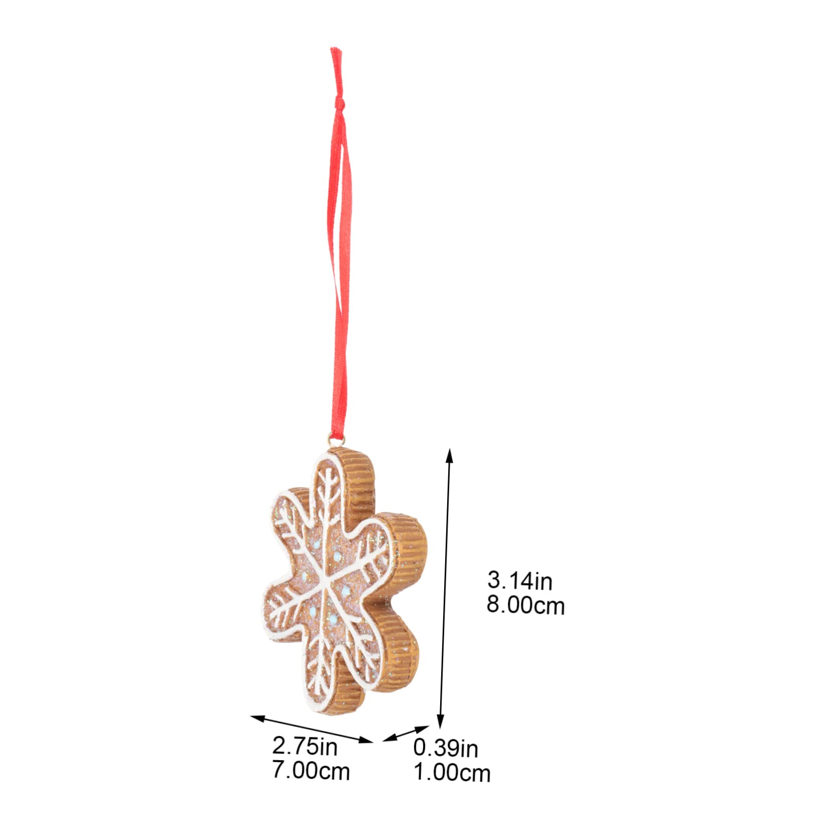 PRETYZOOM Lustige Winterdeko 4 Stück Weihnachtsbaumschmuck Hängende Schneeflocken Weihnachtsdekorationen Hängende Ornamente Hausdekorationen Für Zuhause Weihnachtsfeier Dekoration Hellbraunes Harz