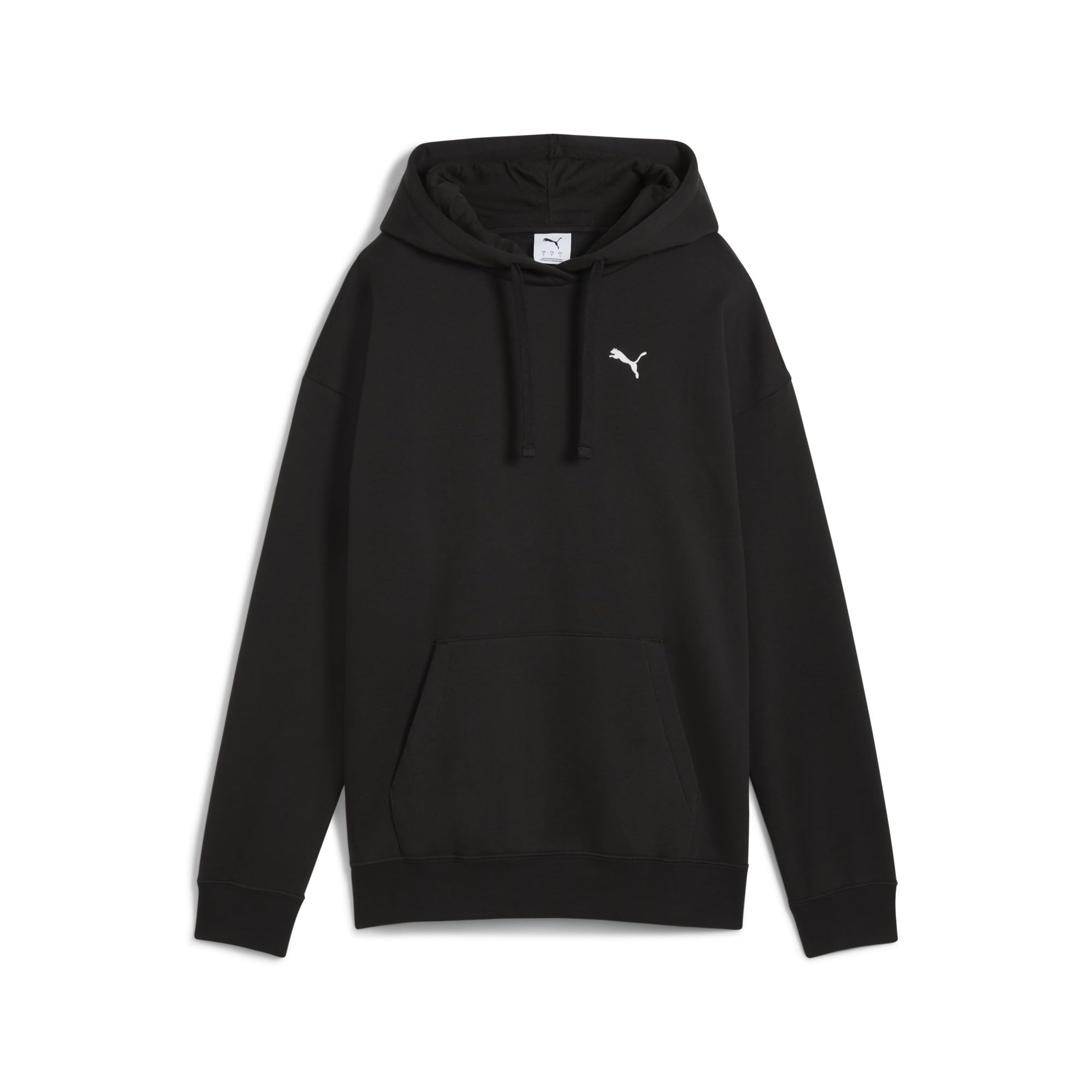 PUMA ESS Relaxed Hoodie FL, Sudaderas Con Capucha Mixte, PUMA Black,