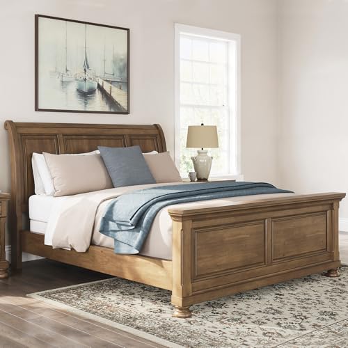 Image of Signature Design by Ashley Wood California King Sleigh Bed with Headboard