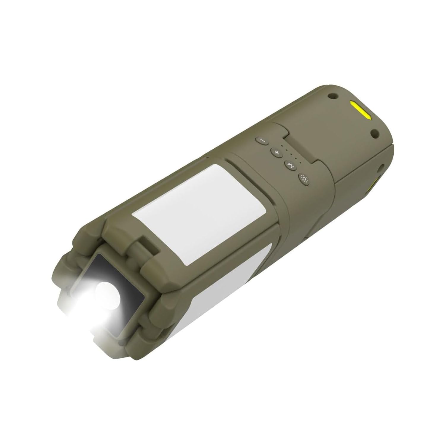 3-in-1 Led Campinglampe Aufladbar Teleskop, 6000LM Camping Laterne Magnetische Taschenlampe 14000mAh Powerbank 3 Farbtemperaturen Wasserdicht Outdoor Wandern Autoreparatur Abenteuer Notfall (Khaki)
