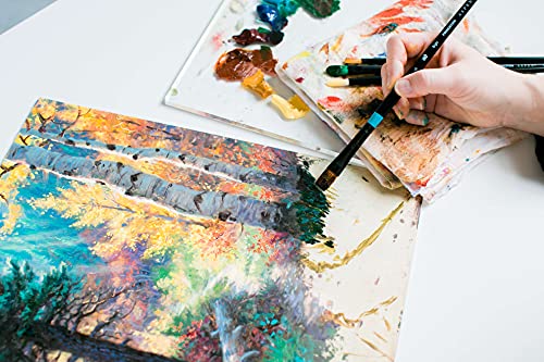 Princeton Aspen, Series 6500, Synthetic Paint Brush For Acrylics And Oils, Professional 4-Piece Set #TOP3