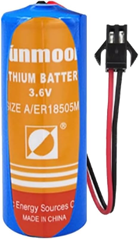 (5-Pack ER18505M 3.6V 3200mAh Non-Rechargeable Lithium Battery ER18505H (with SM Black Plug)