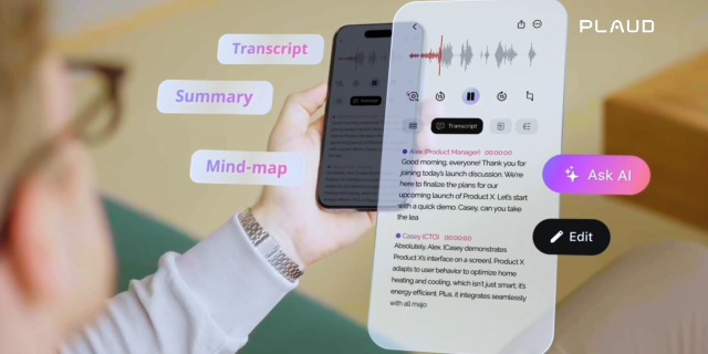 Plaud NotePin AI Notetaker, App Control, AI Transcribe & Summarize