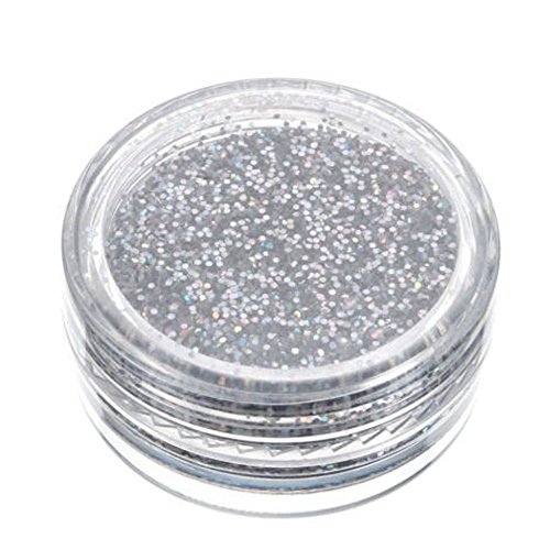 Simayixx Eyeshadow Palette Sparkly Makeup Glitter Loose Powder Eyeshadow Silver Eye Shadow Pigment 5ml Dust Silver Eyeshadow Set Highlighter Glitter Shimmer Shine Sparkle Powder (silver, 5 * 5 * 2)