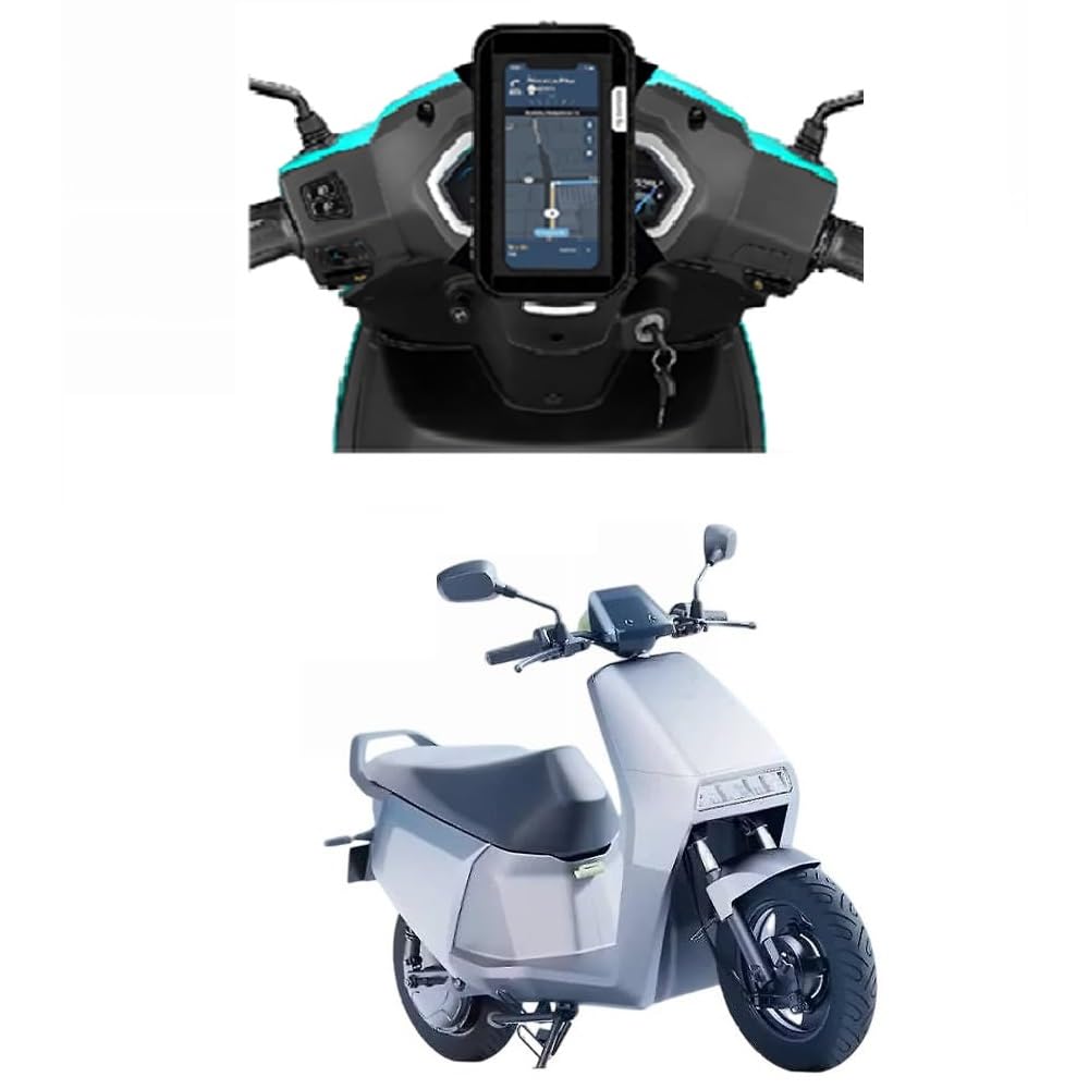 Mobile Holder for Scooter, Scooty & Motorcycle Compatible for Ola S1 Z Mirror Mount, 360° Rotation, Strong Anti-Slip Grip, Wide Adjustable Fit for All Smartphones (Black)-image-31