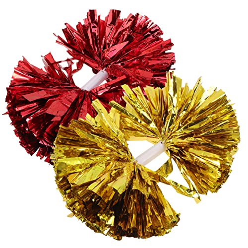 SUPVOX Cheerleading Bouquet 2 Pcs Cheer Pom Poms Portable Props for Games Matches Parties