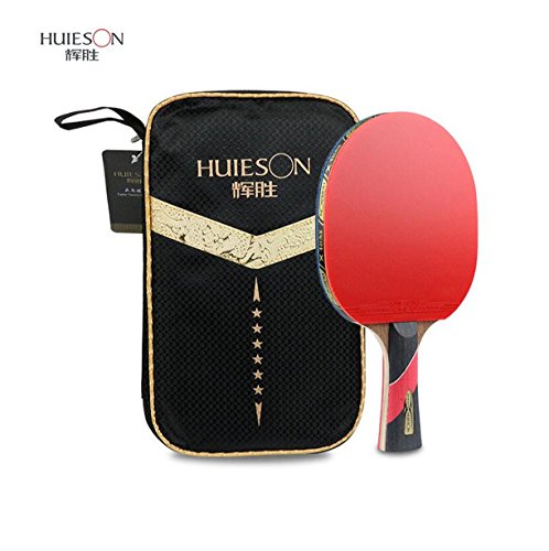 panda supermarket HUIESON - Raqueta de tenis de mesa de 6 estrellas de la casa del campeonato de la raqueta de tenis de mesa (larga) Cover